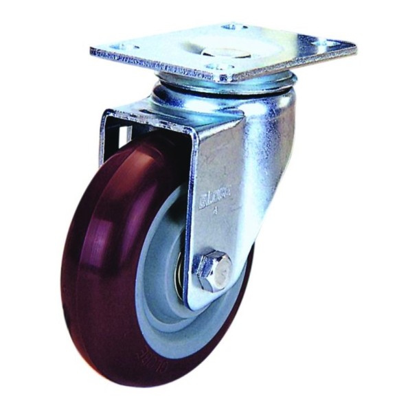 SWIVEL PU CASTER RED